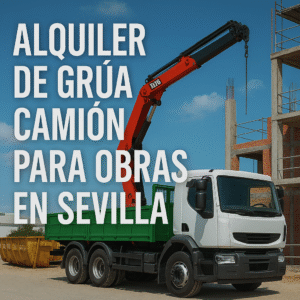 Alquiler de grúa camión para obras en Sevilla