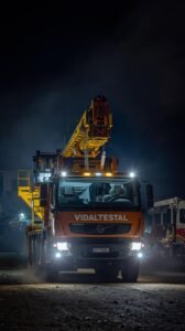 Camión Pluma para Trabajos Nocturnos