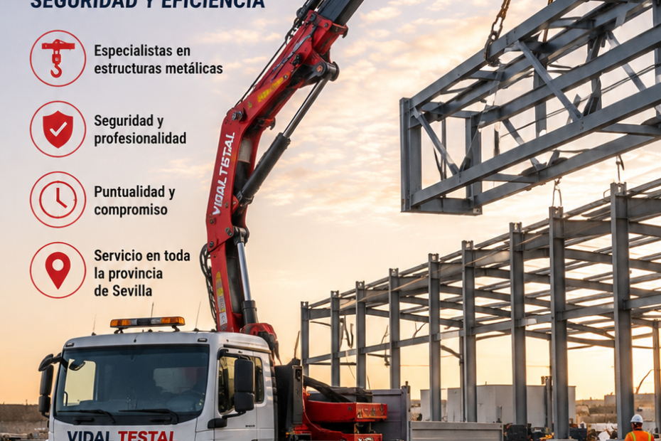 Camión Grúa para Estructuras Metálicas en Sevilla