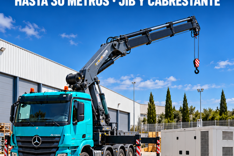 Camión grúa para generadores eléctricos en Sevilla y provincia