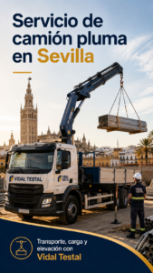 Servicio de camión pluma en Sevilla