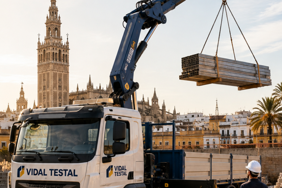 Servicio de camión pluma en Sevilla