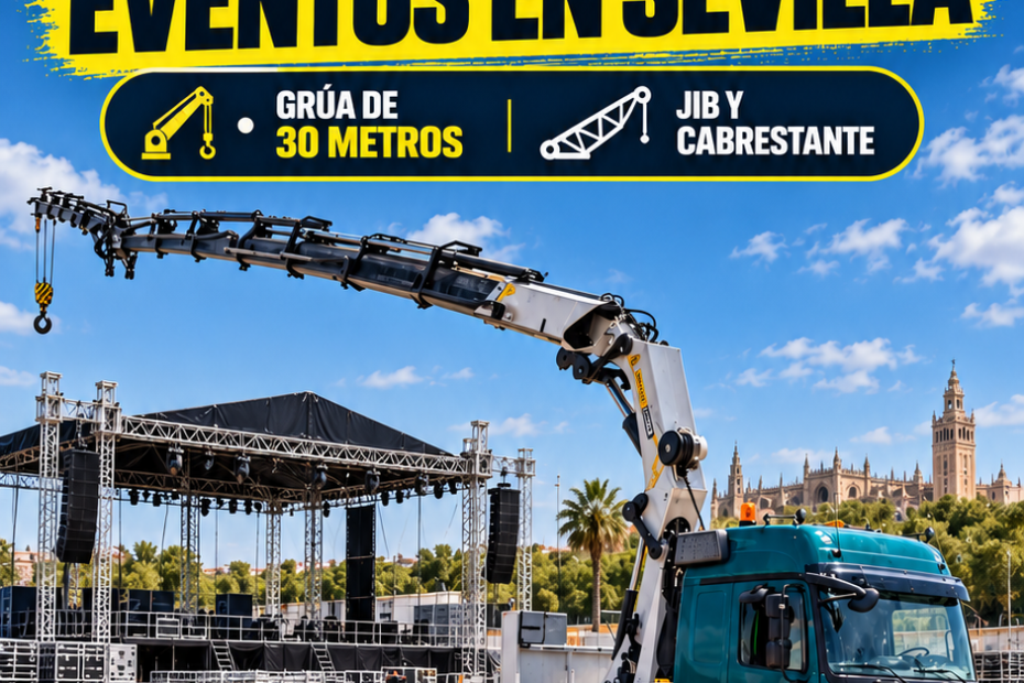 Camión grúa para eventos en Sevilla