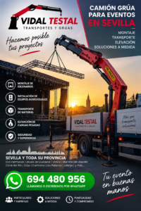 Camión grúa para eventos en Sevilla