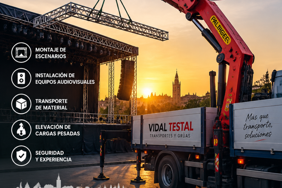 Camión grúa para eventos en Sevilla